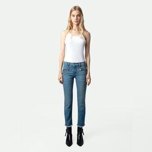 Zadig & Voltaire Ava Jeans in Blue NWT Size 24